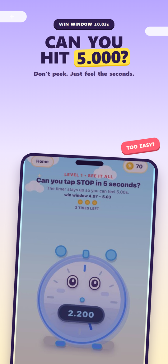 Tap Tock play screen